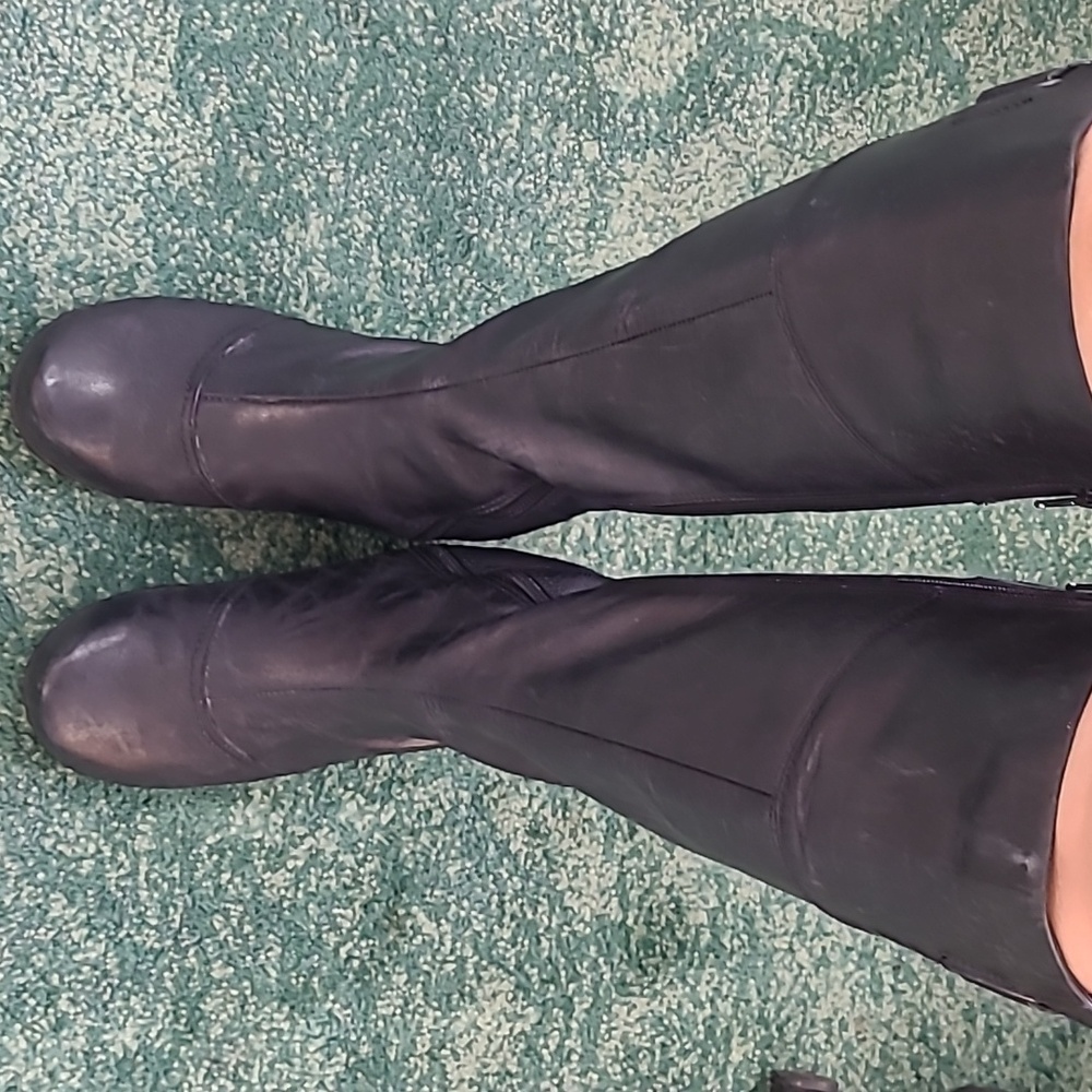 Hush Puppies Black Over the Knee Boots Sz 6M,37